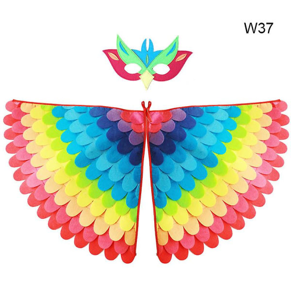 Dekorativa vingar för barn Creative Halloween Cosplay Dräktrekvisita Innovativa djurvinge W37