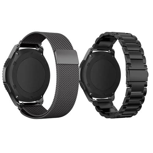 [LCS]22mm rustfrit stålrem og Milanese mesh ekstrarem Kompatibel med Sa