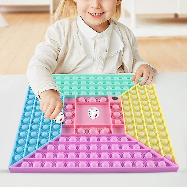 Tryck Bubbla Leksak Fyrkantig Sensorisk Leksak För Ångest Stresslindring Gåvor Spel För Barn Vuxen Hemma Square Checkerboard Macarons