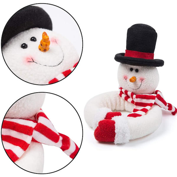 2-pack Julgardin Spänne Docka Tomte & Snögubbe Kreativt Gardinomtag Fäste