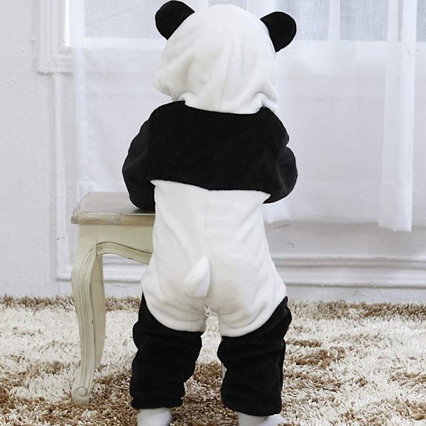 Reedca Dinosaur Kostume til Småbørn - Sød Hættetrøje Onesie Dyrekostume til Halloween Panda 18-24 Months