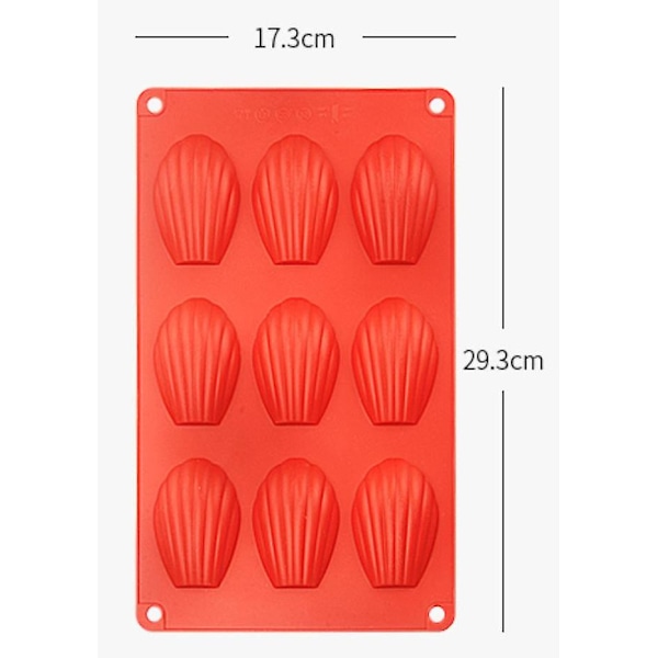 Silikone Madeleine Forme 9 Huller Kager Bageudstyr Gadgets Mini Madeleine Skal Kageforme