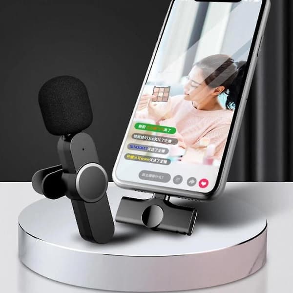 [LCS] Trådløs Lavalier-mikrofon Bærbar Lyd Videoopptak Mini Mic Kompatibel med Iphone Android Lightning