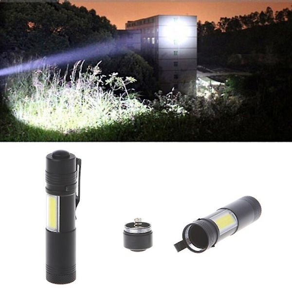 12000 Lumen Mini Ficklampa Xpe+cob Led Fackla Lampa Pennlampa Aa/1