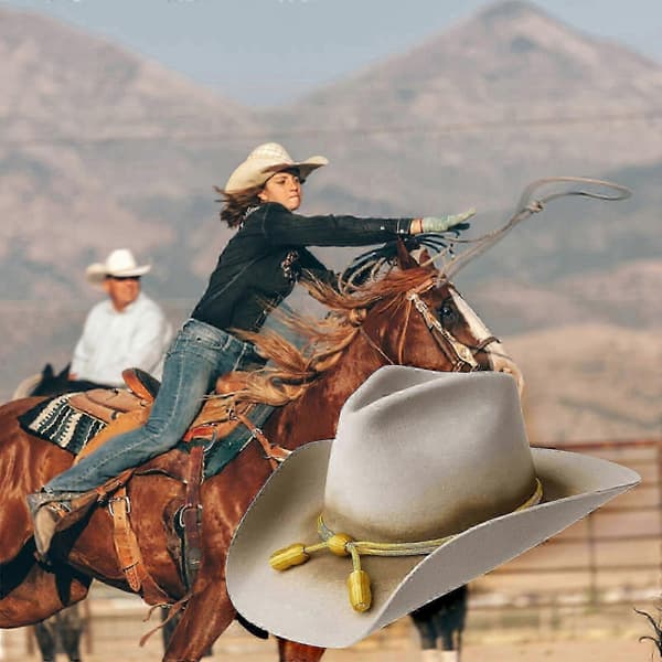 Homburg flosshatt i ull med bred brem, utkledningshatt for voksne BE