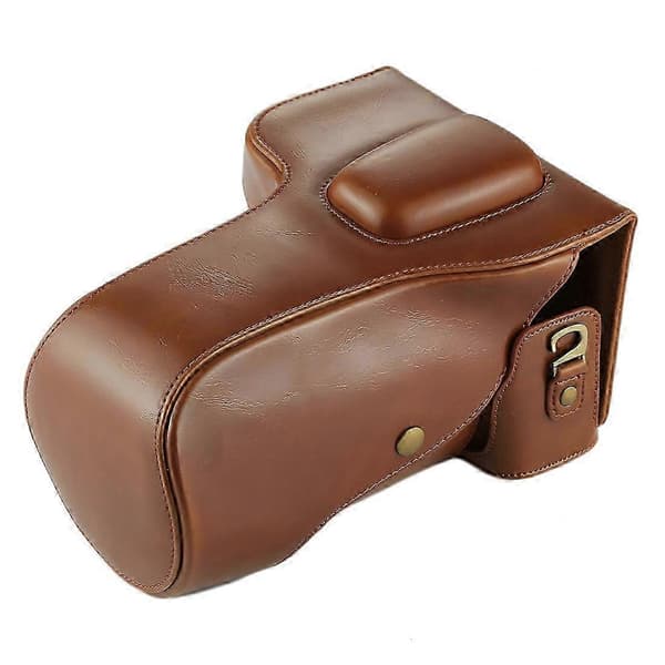Nikon D7200 D7100 D7000 Helkropps PU Läder Kameraväska Brown