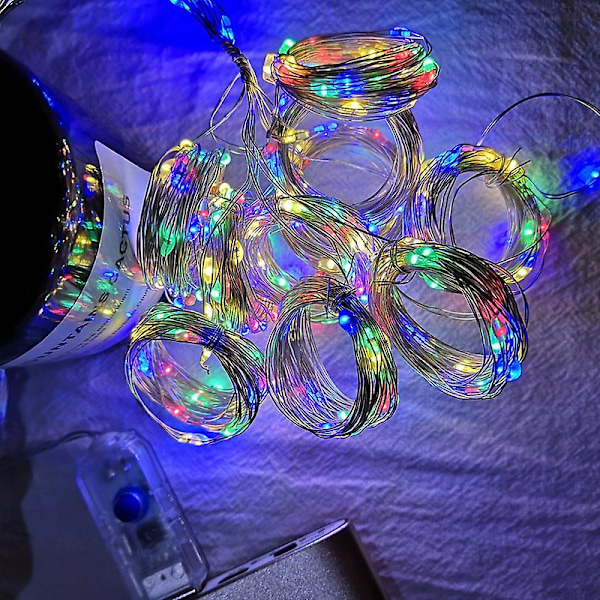 2mx3m USB-koristevalosarja joulukoristeeksi, keijuvaloköynnösverho, yhteensopiva kodin loma-ajan koristeiden ja uudenvuoden valaisimen kanssa Color