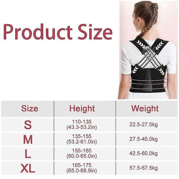 [LCS] Ryggstøtte og holdningskorrigerer for kvinner og menn XL