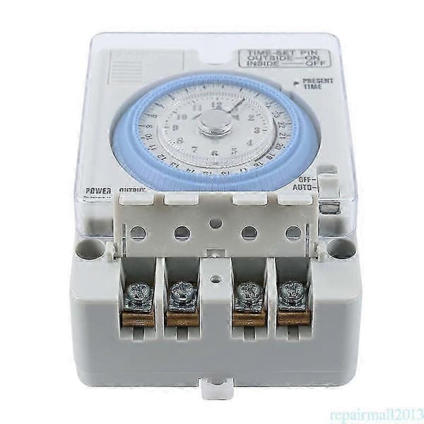 TB-388 Rektangulär brytartimer, inget batteri krävs, 15 minuter / 96 gånger white