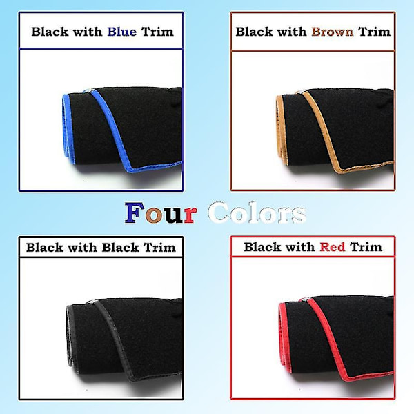 Passer til Peugeot 206 1998-2012 Anti-slip instrumentbræt beskyttelsesplade bildele solskærmsmåtte 1999 2000 2001 2002 2003 2004 - Perfekt højrehånds drev Brown Edge Right Hand Drive