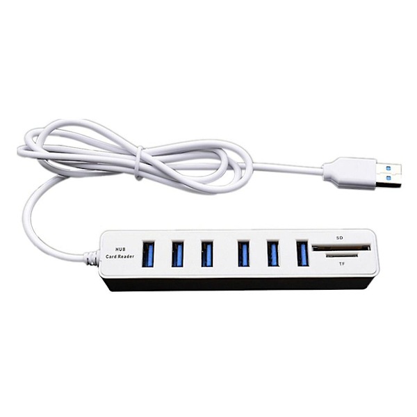 Mini USB-hubb 3.0 Multi USB 3.0-hubb USB-splitter 3-portars hubb med TF-kortläsare 6-portars 2.0 Hab-adapter för PC-tillbehör Ny