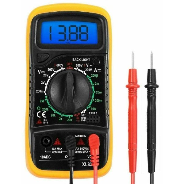 Digital LCD Multimeter Voltmeter Ohmmeter Amperemeter AC DC Ohm Volt Multi Tester