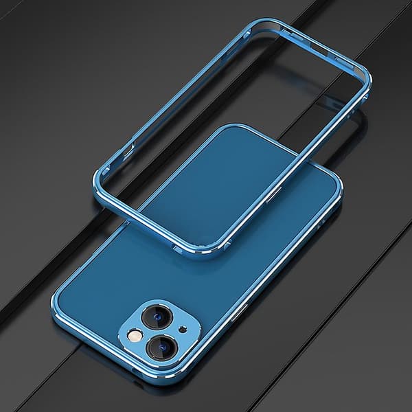 Linssinsuojus + metallirunkoinen kotelo iPhone 13:lle Blue Silver