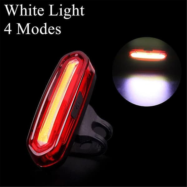 [LCS] Sykkelbaklys Vanntett Sykkelbaklys LED USB Oppladbart White Light