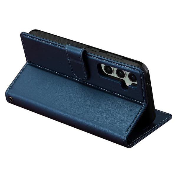 [LCS]LC.IMEEKE L2 Series Samsung Galaxy S25 FE Pung Etui Kunstlæder - Blå