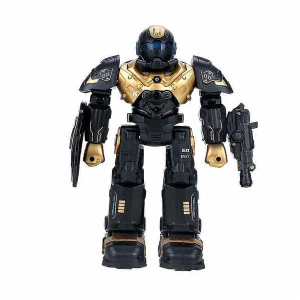 Fjärrstyrd RoboCop infraröd intelligent programmerbar robotleksak med ljud och ljus Purple
