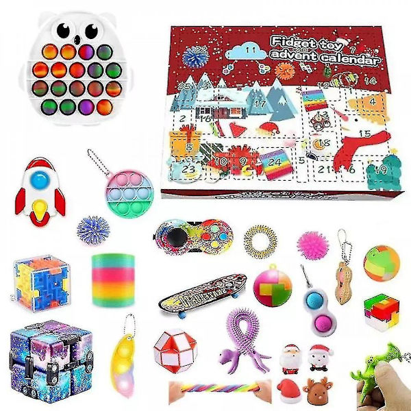 24-delars Julkalender Leksaksset Julnedräkning Sensoriska Leksaker