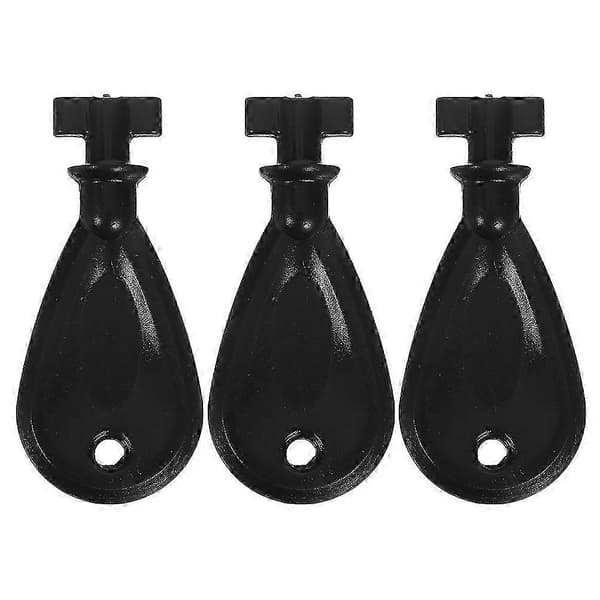 3 stk. nøgle til toiletpapirdispenser, erstatningsnøgle til papirhåndklædedispenser, plastiknøgle til rullepapirdispenser Black 5.30X2.40X1.00CM