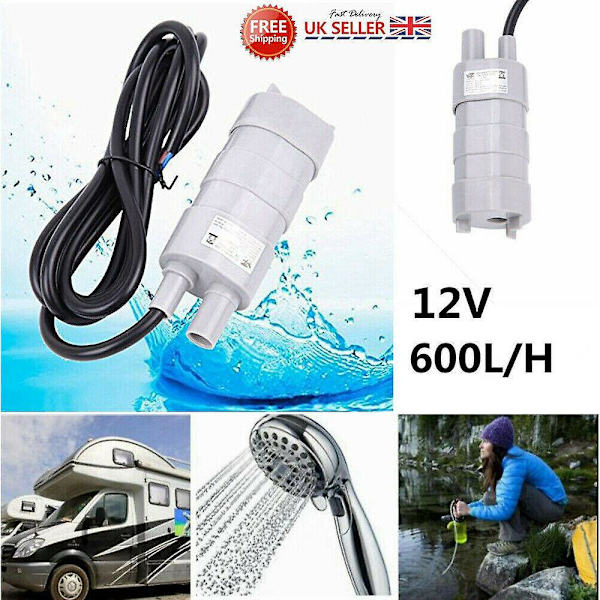 12V Vandpumpe Undervands Campingvogn Autocamper Høj Flow Erstat Hvalpumpe