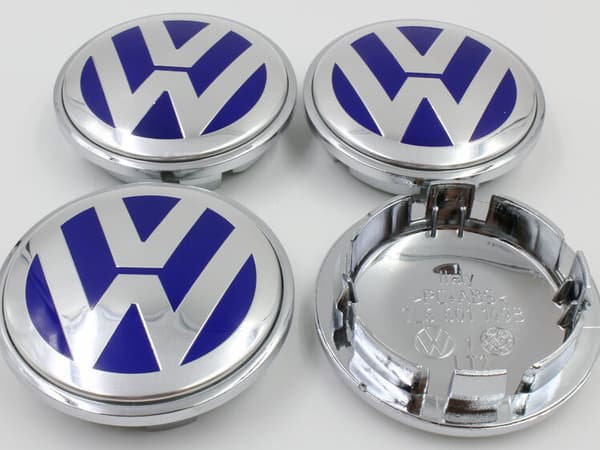 [LCS]VW08 - 56MM 4-pak Navkapsler Volkswagen Sølv Silver one size