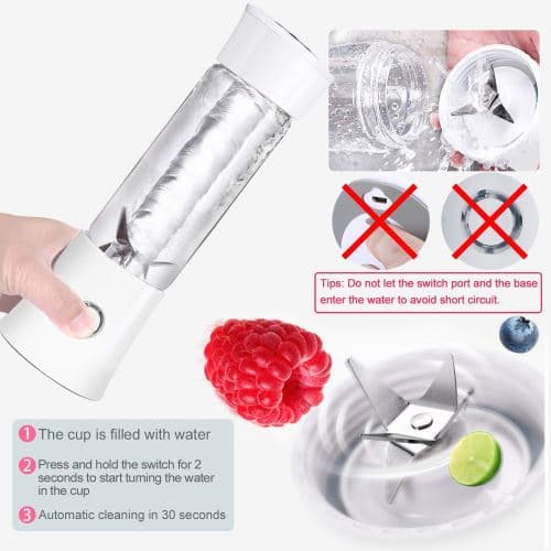 [LCS] Mini Smoothie Blender, Fityou Bärbar Blender USB Blender, 6