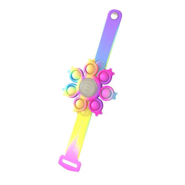 Octopus Spinning Popping Fidget Spinner Leksaker Anti Stress Armband Light Kids Purple and yellow color