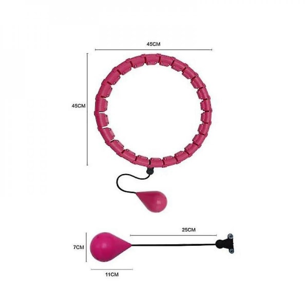 Tunn midja Fitness viktminskning Sport Hula Hoop Pink