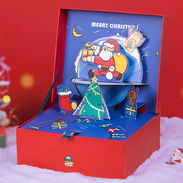 Julklappsbox Presentpåse Set 3D Presentförpackning Julklapp Bo red