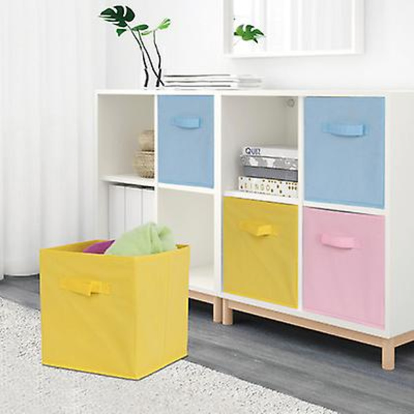 6 stk. Basics Sammenklappelige stofopbevaringskasser, organizer, opbevaring B