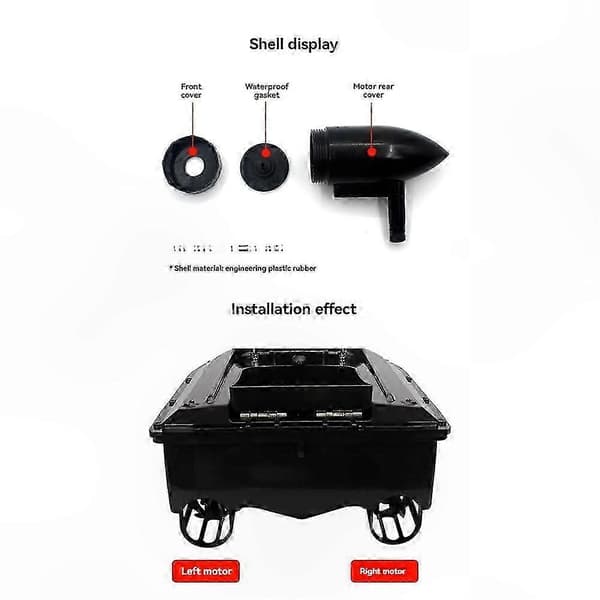 [LCS]Flytec 2011-5 Bait Boat Undervandsmotor Propeller DIY Modifikationssæt Fiskebådstilbehør Black
