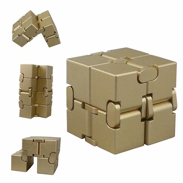 Infinity Cube Fidget Leke i Aluminiumlegering Hånd Drepe Tid Fidget Spinner Prime Infinite Cube For Voksne Og Barn