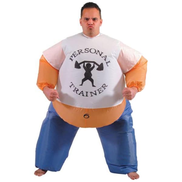 Puhallettava personal trainer -asu aikuisille L