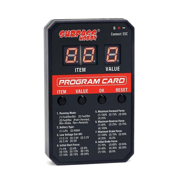 [LCS]SURPASS HOBBY V2 LED-programkort kompatibelt med ESC-hastighetskontroller RC-bil