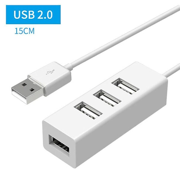 Usb Multi 2.0 Hub Usb Splitter Høj Hastighed 4 Port Alt I Et Til Pc Windows Macbook Computertilbehør