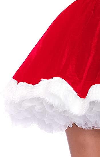 [LCS]Fløjls hættekjole med bælte kompatibel med jul red M