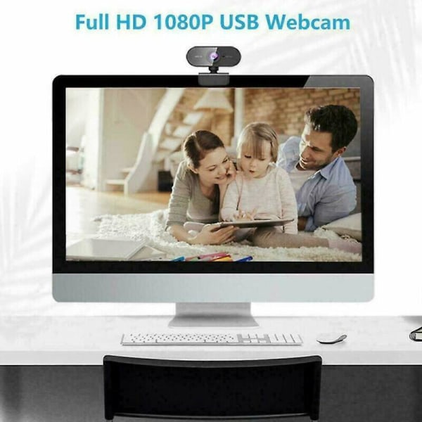 Webbkamera med mikrofon Full HD 1080P strömmande kamera för fönster