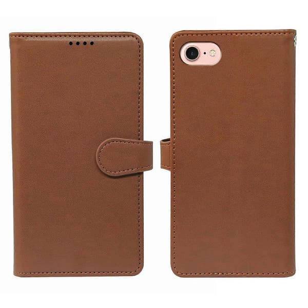 Kompatibelt med iPhone 16e-fodral med 9 kortfack PU-läderstativ mobilskal - Grön Multicolor Brown