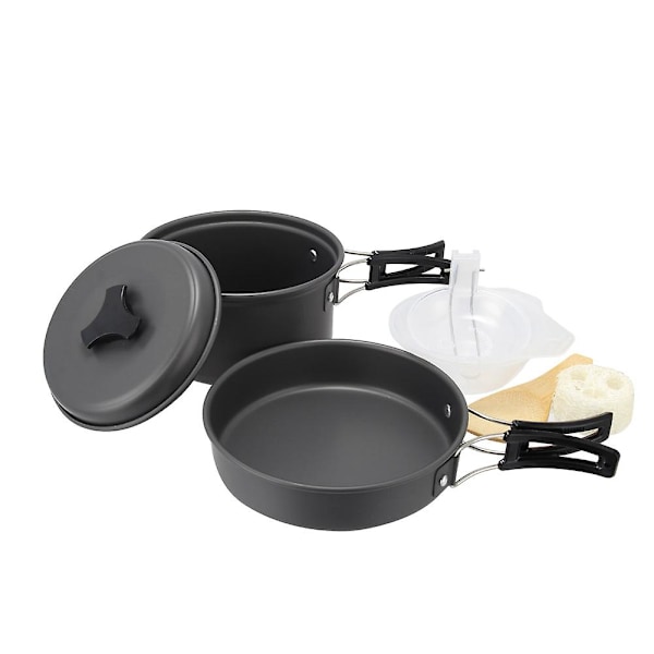 9 st/set Utomhus Camping Köksredskap Mess Kit Utrustning Vandring Bug Out Bag Matlagningsutrustning