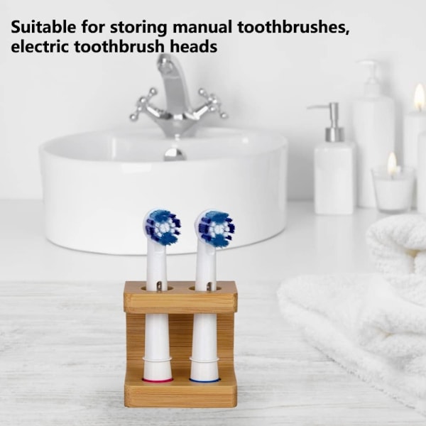 Tannbørstehodeholder Bambus Oppbevaringsholder 3 SPOR 3 SPOR 3 Slots