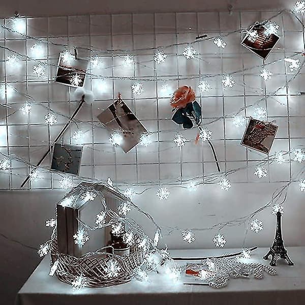 [LCS]Julelys, 100 LED Snefnug Lyskæde white