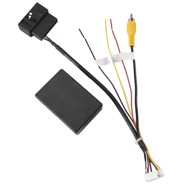 RGB til (RCA) AV CVBS Signal Konverter Dekoder Boks Adapter til Fabriks Bakkamera Golf 6 CC black
