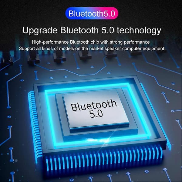 Bluetooth 5.0-mottaker med NFC 3,5 mm jack 2RCA USB HiFi stereolydadaptermottaker for PC bilhøyttalerforsterker