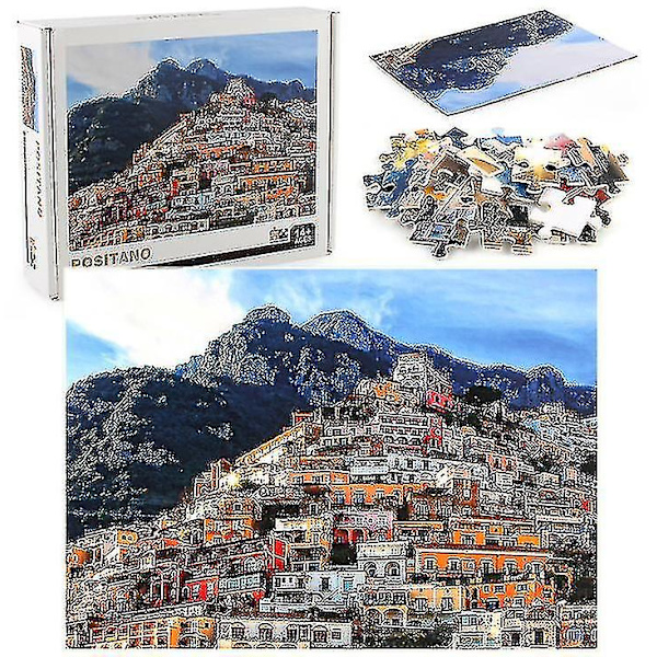 Positano Pussel 1000 Bitar Pedagogisk Dekompressionspussel Väggdekoration