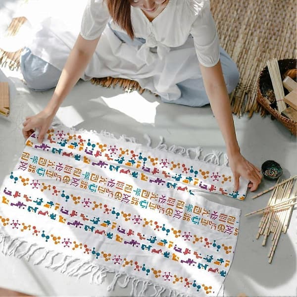 [LCS]Alien Languages Painting Stencil 8.3x11.7inch Geometry Border Stencil Alien Text Border Stencil