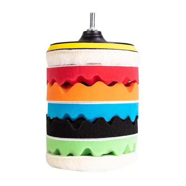 Polerskiveset 6 tum Multicolor 13x13cm