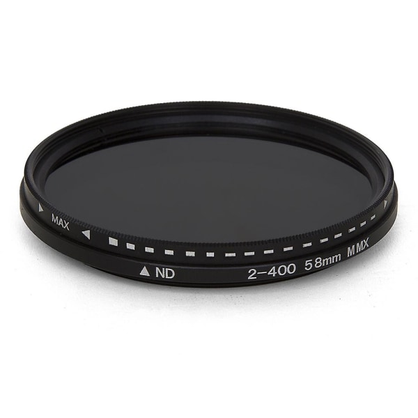Fader Variabelt Nd-filter Justerbart Nd2 till Nd400 Neutral densitet för kameraobjektiv 58mm
