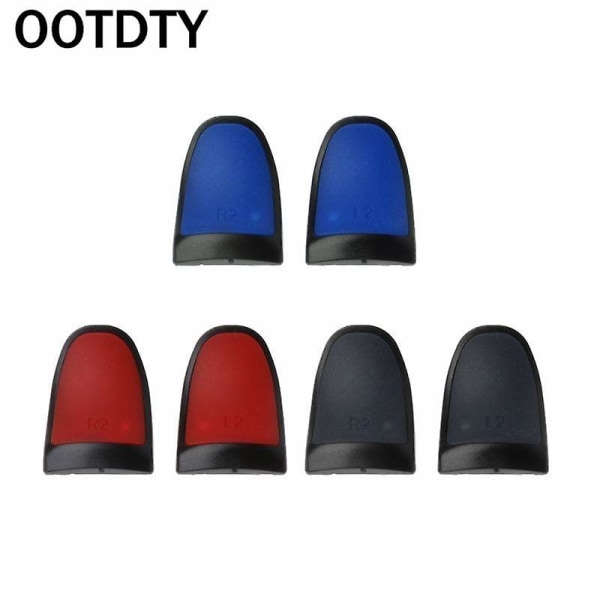 1 par nye skridsikre l2 r2 trigger forlænger knapper kit til ps4 controller analoge forlængere thumbstick Blue