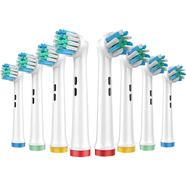 Hammasharjan pää 8 kpl, 4 kpl Oral B Cross Action -hammasharjan päitä ja 4 kpl Oral B Precision Clean -hammasharjan päitä