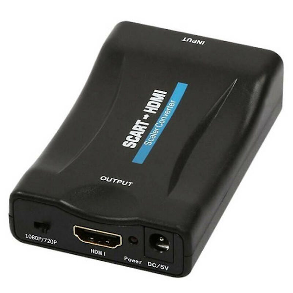 SCART - HDMI -sovitin 1080P Video Audio Upscale -muunnin USB-kaapeli TV DVD:lle