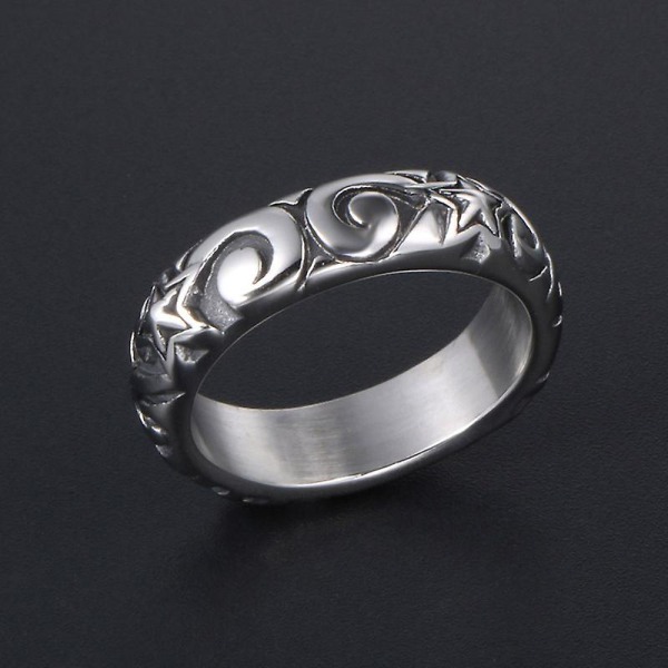 Personliga Ringar för Par Pekfingerring Retro Trend Femudd Silver 11